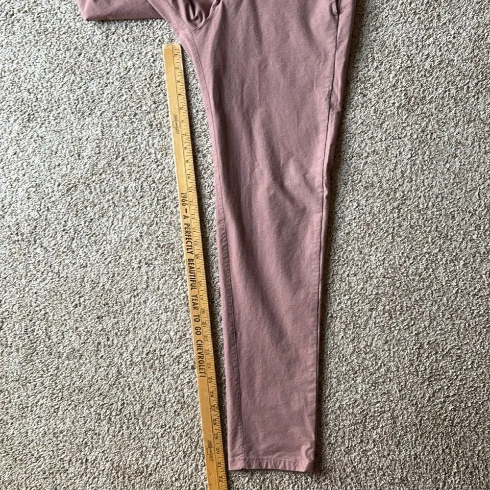 Lululemon Men’s Commission Pant Cotton Slim Earth Dye Faded Red 32